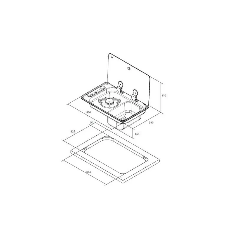 CAN Combiné 1 Feu Avec Couvercle 3 CAN Combiné 1 Feu Avec Couvercle – Image 3