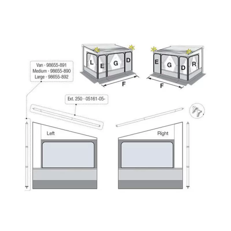 FIAMMA Pièces Détachées Des Auvents De Store ZIP Après 2016 1 FIAMMA Pièces Détachées Des Auvents De Store ZIP Après 2016