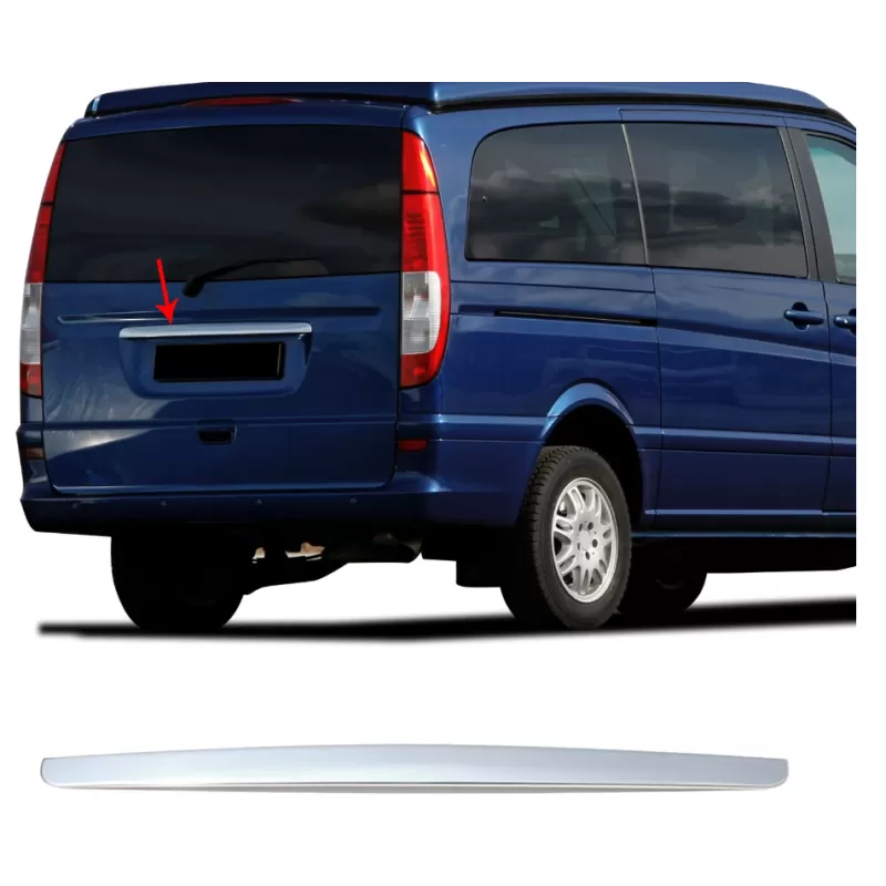 OMAC Couvre éclairage De Plaque Hayon Inox MB Vito W639 2 OMAC Couvre éclairage De Plaque Hayon Inox MB Vito W639 – Image 2