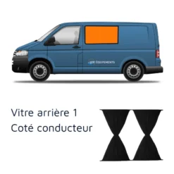 OMAC Rideaux Arrière | VW T5 T6 -Fiamma Soldes omac rideaux arriere vw t5 t6 6
