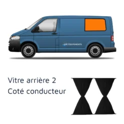 OMAC Rideaux Arrière | VW T5 T6 -Fiamma Soldes omac rideaux arriere vw t5 t6 7