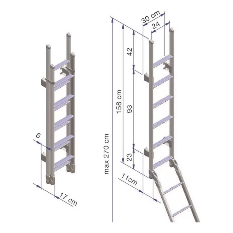 THULE Ladder Deluxe 11 Steps Double 3 THULE Ladder Deluxe 11 Steps Double – Image 3