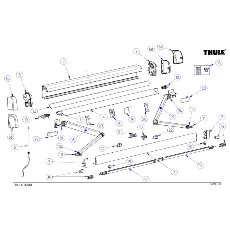 THULE Pièces Détachées Omnistor 4200 1 THULE Pièces Détachées Omnistor 4200